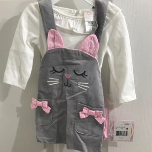 Bunny Dress Outfit With Tights. 3/6M NWT